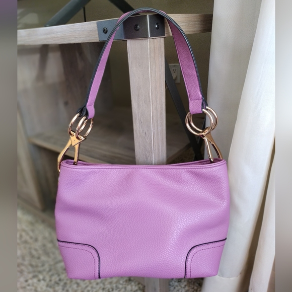 Dasein Women’s Vegan Leather Lavender Hobo Shoulder Purse Satchel NWOT - Picture 2 of 14